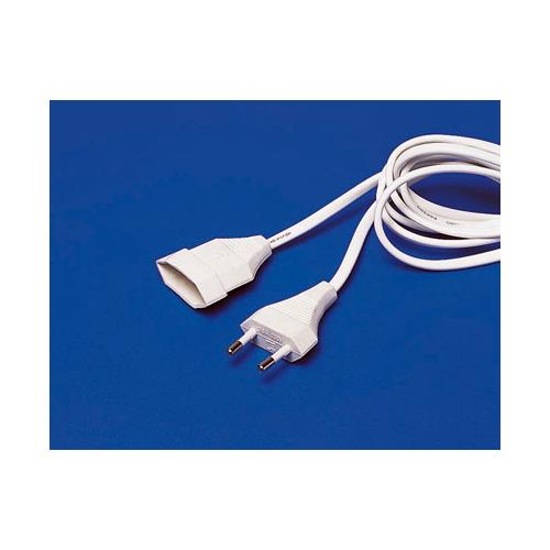 Prolongador corriente 2x1mm 2m blanco