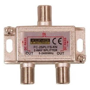 Repartidor 1 entrada 2 salidas 5-2400 mhz