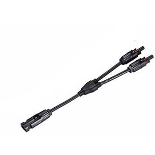 Conector aereo flexible panel solar fotovoltaico MC4 en T 1 macho 2 hembras