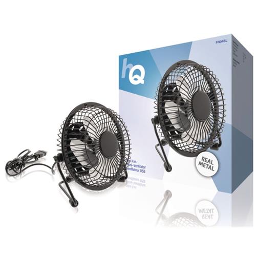 Ventilador de Mesa de 4 " y 2,5 W Negro HQ