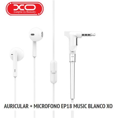 Auricular+mic XO EP18 inEar blanco