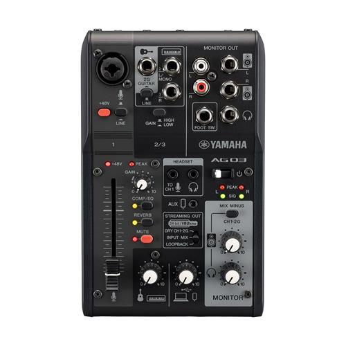 Mezclador audio 3 canales interface USB color negro AG03 MK2