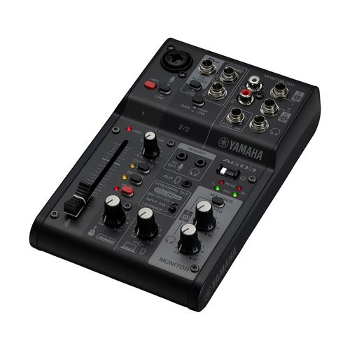Mezclador audio 3 canales interface USB color negro AG03 MK2