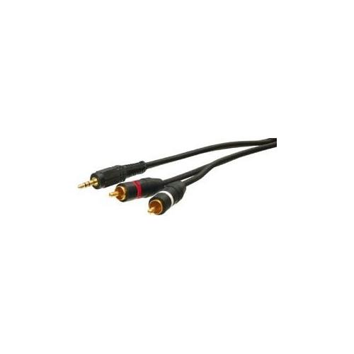 Cable audio Jack 3,5 estereo a 2 RCA 2mts Nedis