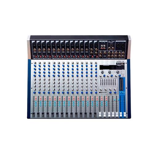 Mezclador audio 12 mono + 2 estereo USB/BT MPRO 16