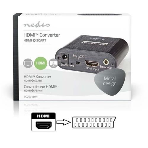 Convertidor HDMI SCART 480i 18Gbps Nedis