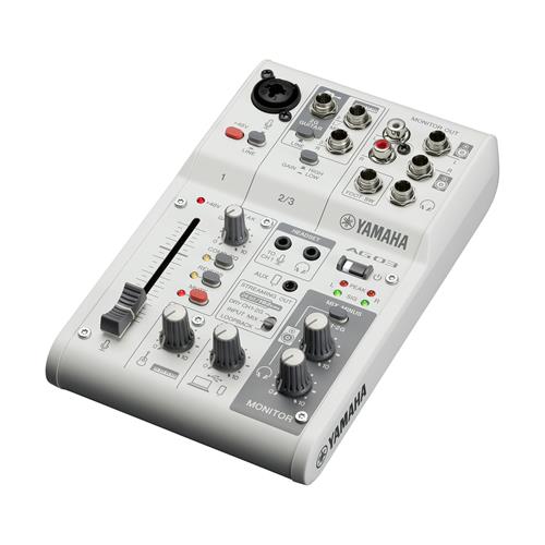 Mezclador audio 3 canales interface USB color blanco AG03 MK2 W