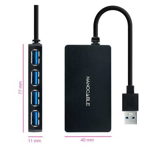 Hub 4 puertos USB3.0 Nanocable