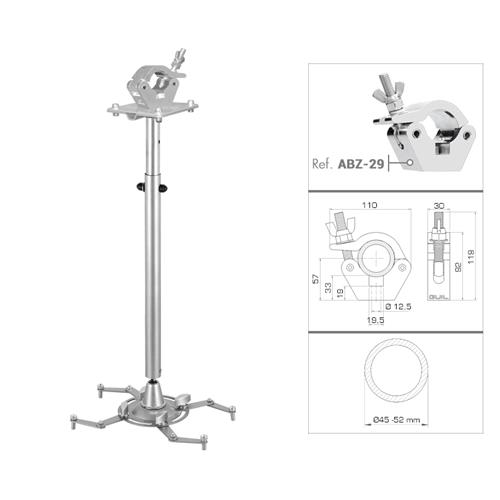 Soporte telescopico proyector para truss con abrazadera PTR-15/G