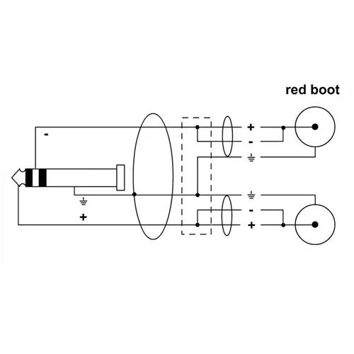 Cable Jack 6,3 mm stereo - 2 x RCA Long. 3m. CFY 3 VCC