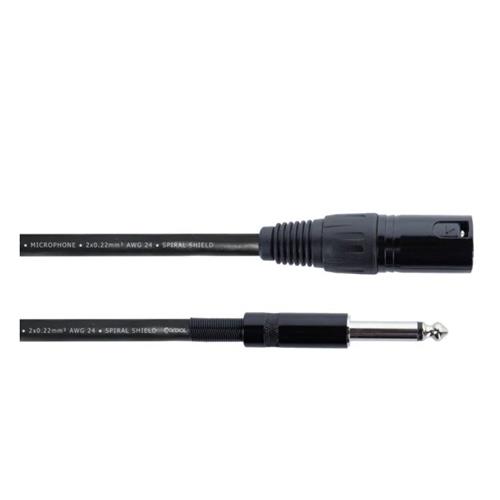Cable XLR macho - Jack 6,3 mm mono Long. 10m EM 10 MP
