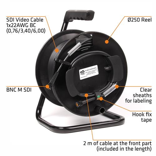 Protacables con cable SDI 3G.SDI Long. 80m R-SDI-234N/80