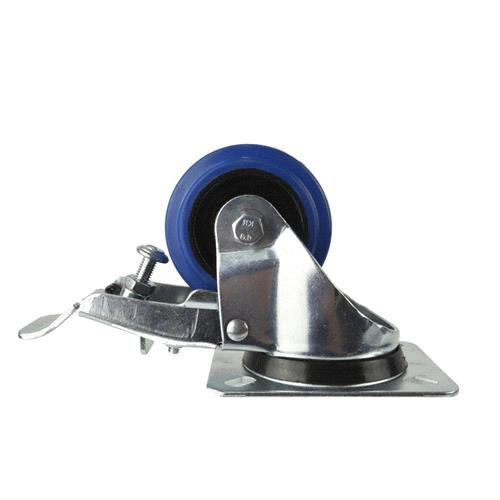 Rueda ancha azul de 80mm con freno RN1313 MKII