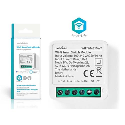 Nedis Interruptor Smart Wifi 16A Alexa Google