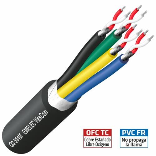 Manguera multipar audio 4 pares Q3-504M Manguera multipar audio 4 pares Q3-504M