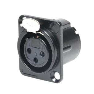 Base XLR 3P hembra negro tipo D EQ9163/B