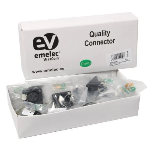 Base XLR 3P hembra negro tipo D EQ9163/B