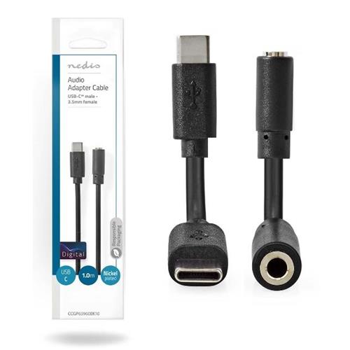 Adaptador USB-C-Jack 3.5mm 4pin Nedis 1mts