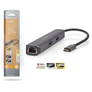 Docking station Nedis 4K-60hz UsbC-Hdmi-Red