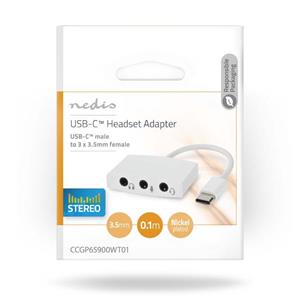 Tarjeta de sonido USB-C Nedis 3xJack