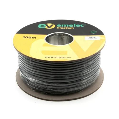 Cable microfono OFC malla trenzada negro 2x0,35mm Q3128