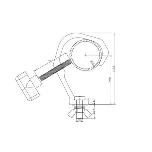 Garra para proyector de iluminación plateado FK 300 2