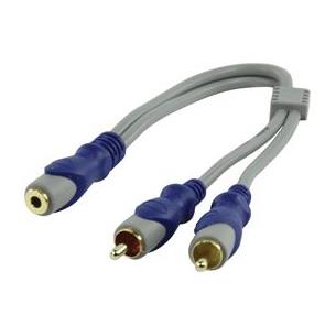 Cable Jack 3,5 st H a 2 RCA M 20cm Blister Konig