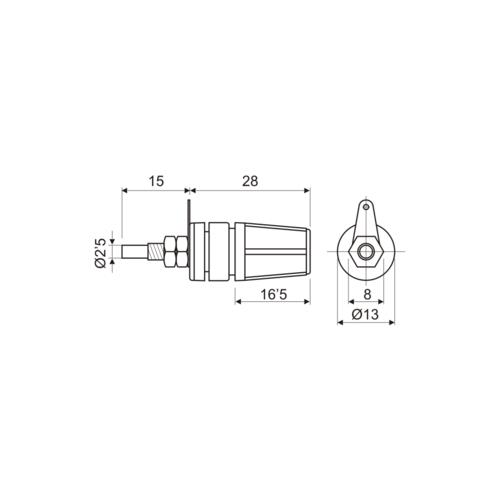 Hembrilla 4mm negra Hembrilla 4mm negra
