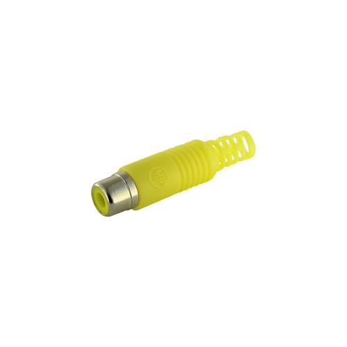 Conector RCA hembra aereo PVC amarillo