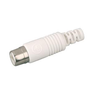 Conector RCA hembra aereo PVC blanco