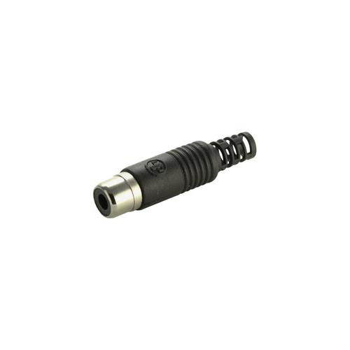 Conector RCA hembra aereo PVC negro Conector RCA hembra aereo PVC negro