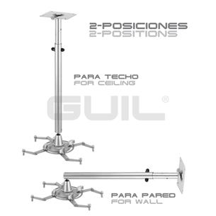 Soporte telescopico polivalente para techo o pared PTR-15 2