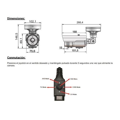 Camara exterior HD HXR422 hibrida.