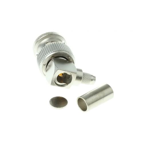 Conector BNC crimpar RG58A acodado
