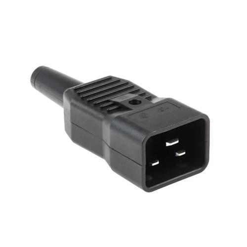 Conector IEC C20 macho 3 polos 16A