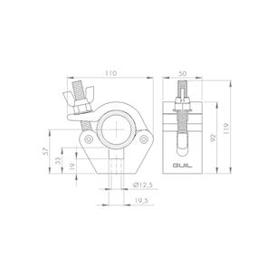 Abrazadera con argolla ABZ-04 2