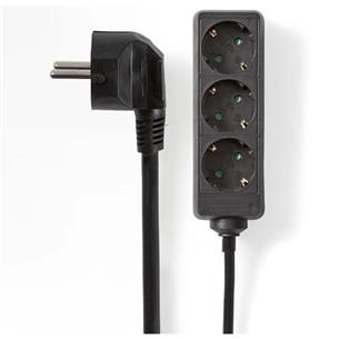 Regleta 3 tomas cable 5m, negra