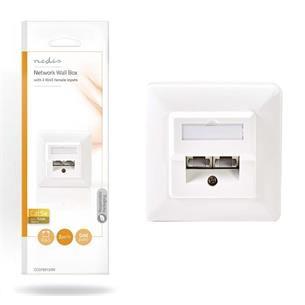 Roseta 2 RJ45 UTP cat.5 y 6 sobre pared