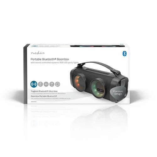 Altavoz portatil Bluetooth 5.1 5h 24W Led Nedis Altavoz portatil Bluetooth 5.1 5h 24W Led Nedis