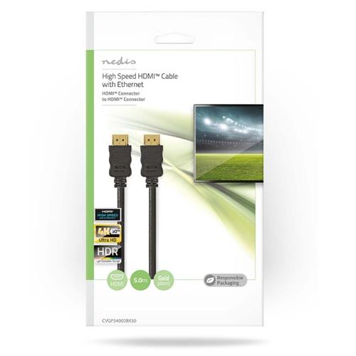 Cable video HDMI 1.4 M-M 19p 5m NEDIS