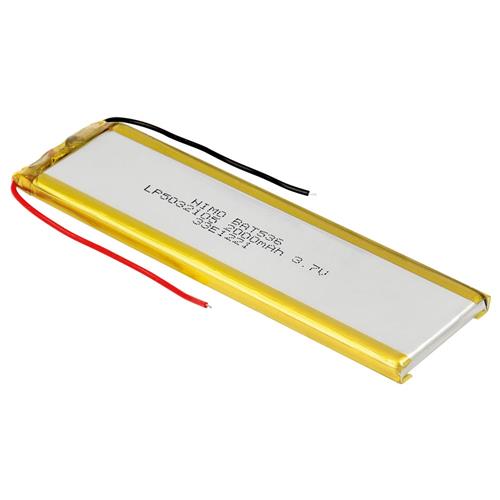 Bateria recargable Litio-polimero 3,7V 1,400mA, 30,0x100,0x6,5mm