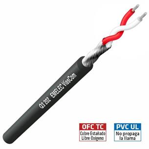 Cable audio redondo negro 2x0,09 Q3202 2