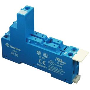 Zocalo rele mini 1 circuito para carril DIN raster 3,5mm 10A