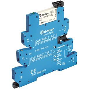 Interfaz con rele + base 5mm 1 C. 6A 24-240Vac/dc