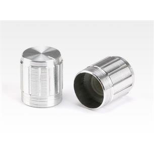 Boton de mando 14x17mm eje estriado 6mm aluminio