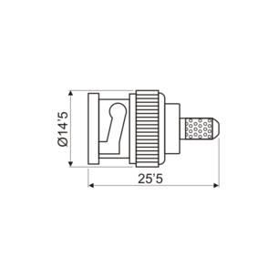 Conector BNC macho RG58 crimpar 2