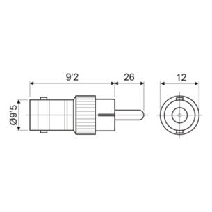 Adaptador RCA macho a BNC hembra 2