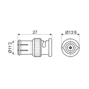 Adaptador BNC macho a Pal hembra 2