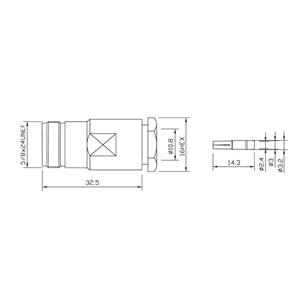 Conector N hembra RG213 clamp 2