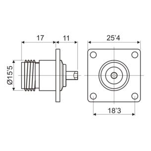 Base N para chasis fijacion a tornillos 2